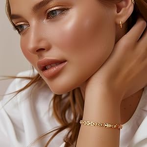 Amazon.com: AOZELAN Gold Bracelet 14k Gold Bracelets for